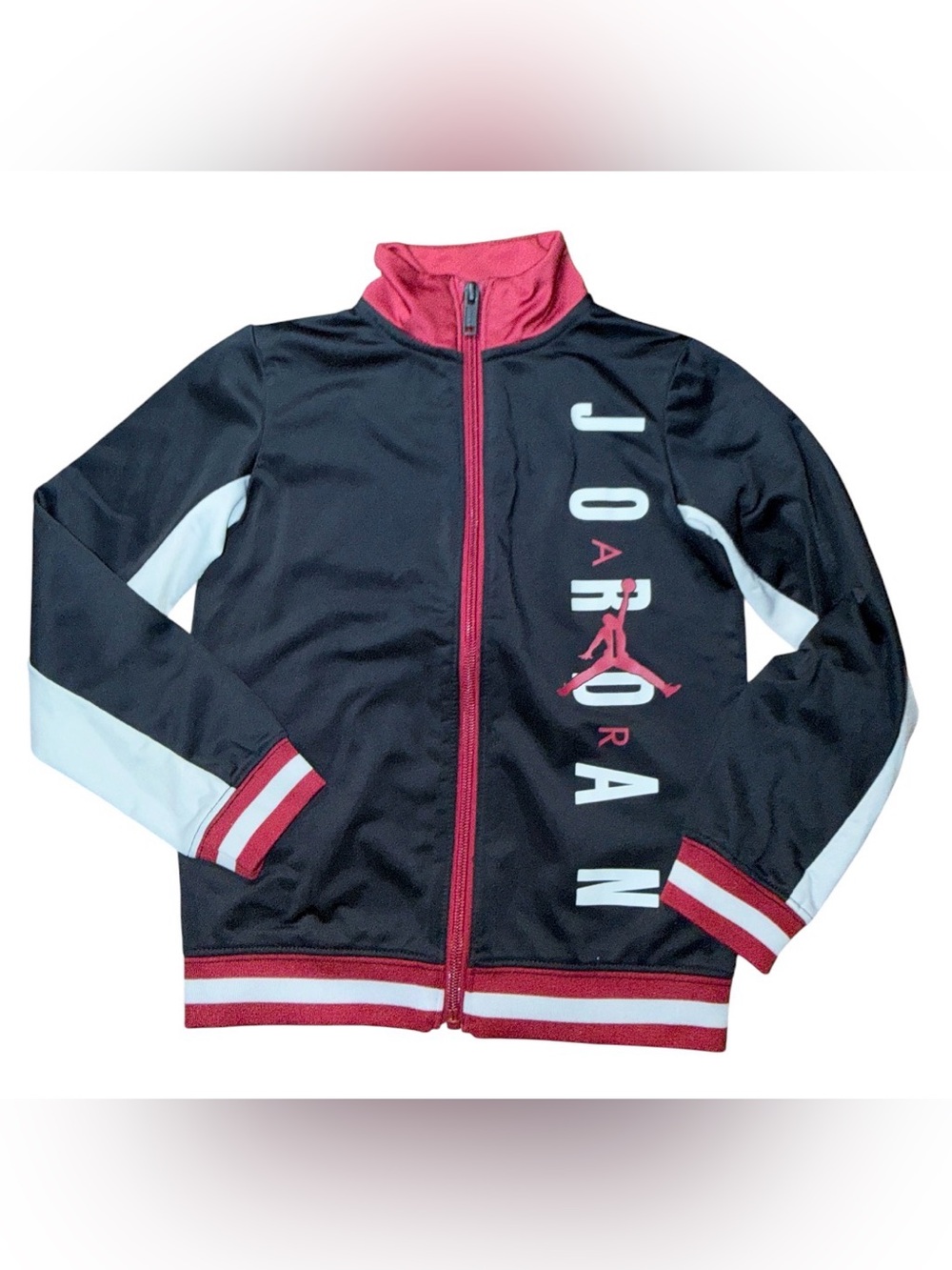 🔥 Nike Air Jordan Unisex Youth Zip Up Windbreaker Jacket Sz 5 / S 🔥